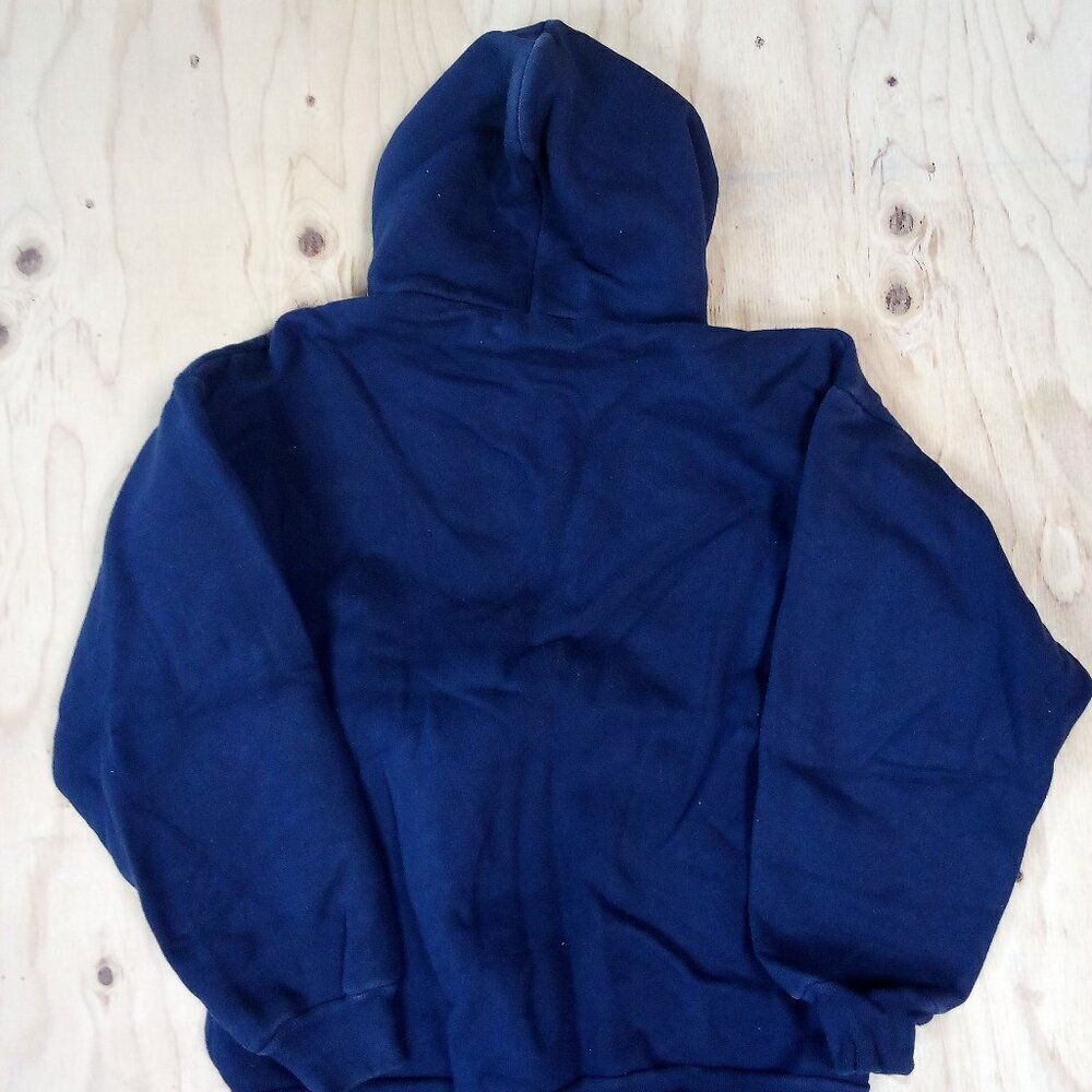 Vintage Nucleus Zipper Hoodie Sweatshirt Navy Blue View 6